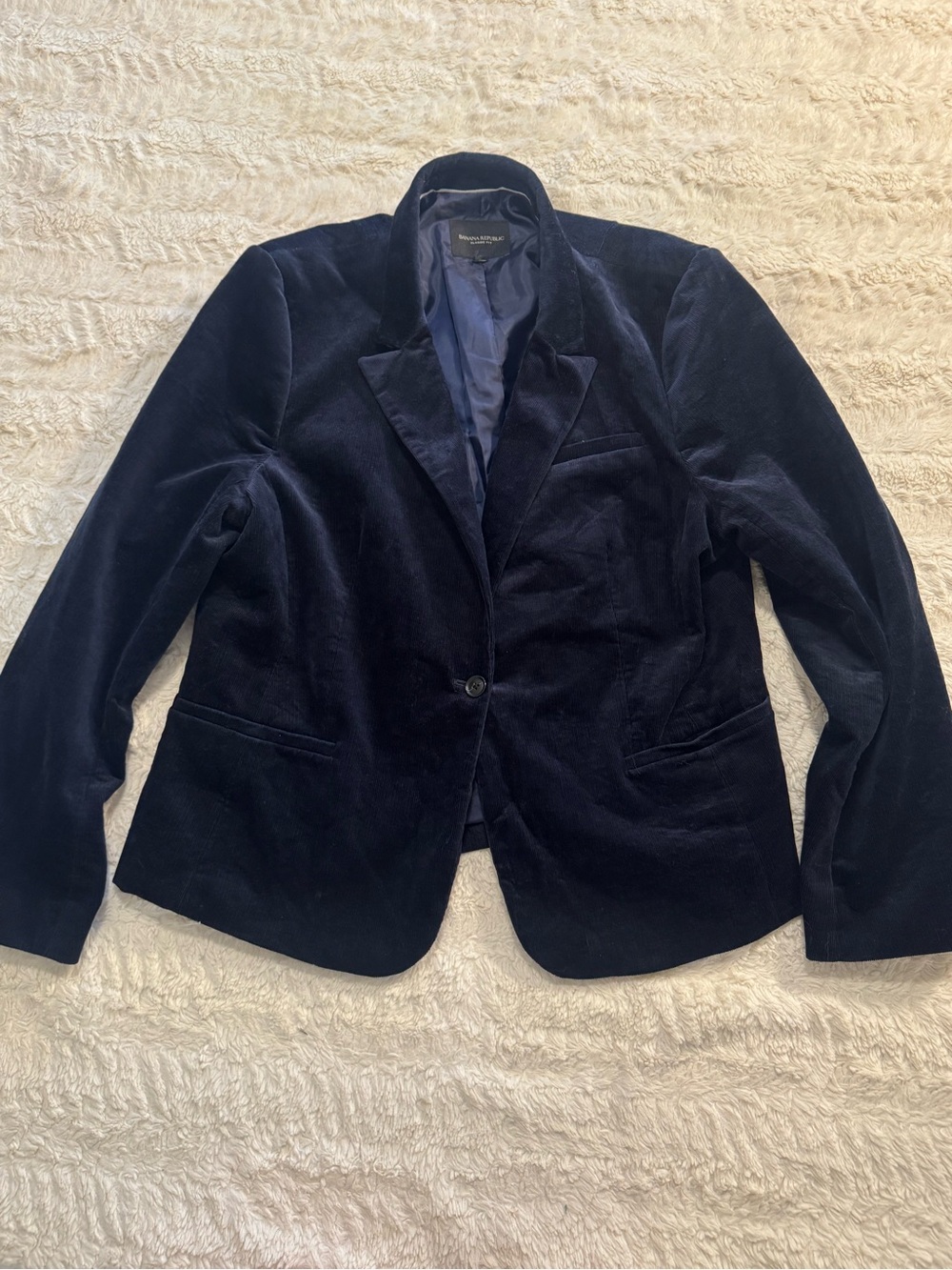 Banana Republic Navy Corduroy Blazer Jacket Classic Fit XL Fall 2018